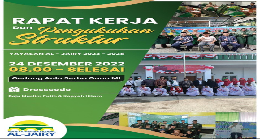 RAPAT KERJA YAYASAN PONTREN MODERN AL JAIRY